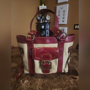 Coach Legacy Natural Straw Tote